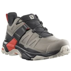 SALOMON X ULTRA 4 GORE-TEX VINTAGE KHAKI/BLACK/CHERRY TO 23 -Outdoor Camping Store 9 126218 l41731400 03