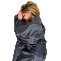 LIFEVENTURE SILK SLEEPING BAG LINER RECTANGULAR GREY 23