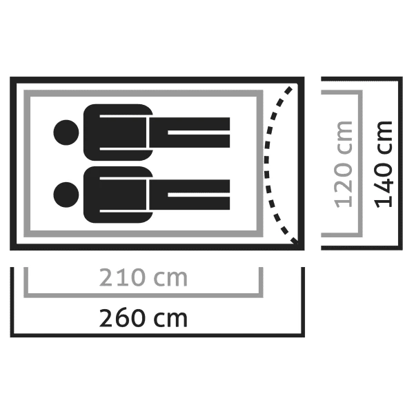 SALEWA LITETREK II TENT LIGHTGREY/CACTUS 23 4 SALEWA LITETREK II TENT LIGHTGREY/CACTUS 23 - Image 2