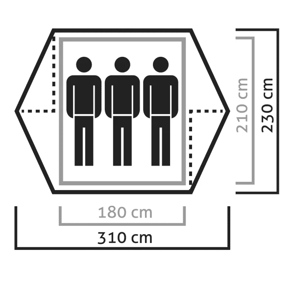 SALEWA DENALI III TENT CACTUS/GREY 23 4 SALEWA DENALI III TENT CACTUS/GREY 23 - Image 2