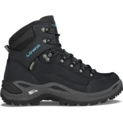 LOWA RENEGADE GORE-TEX MID WS ASPHALT/TURQUOISE 23