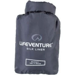 LIFEVENTURE SILK SLEEPING BAG LINER MUMMY GREY 23 -Outdoor Camping Store 9 90024 lv65615 04